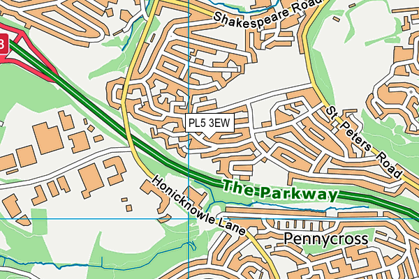 PL5 3EW map - OS VectorMap District (Ordnance Survey)