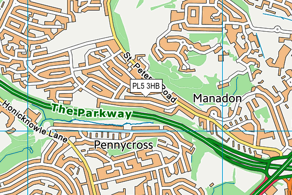 PL5 3HB map - OS VectorMap District (Ordnance Survey)