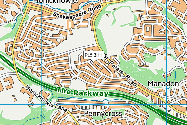 PL5 3HH map - OS VectorMap District (Ordnance Survey)