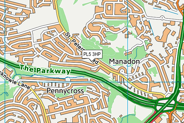 PL5 3HP map - OS VectorMap District (Ordnance Survey)