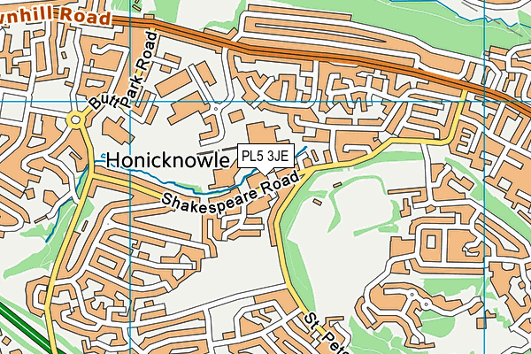 PL5 3JE map - OS VectorMap District (Ordnance Survey)