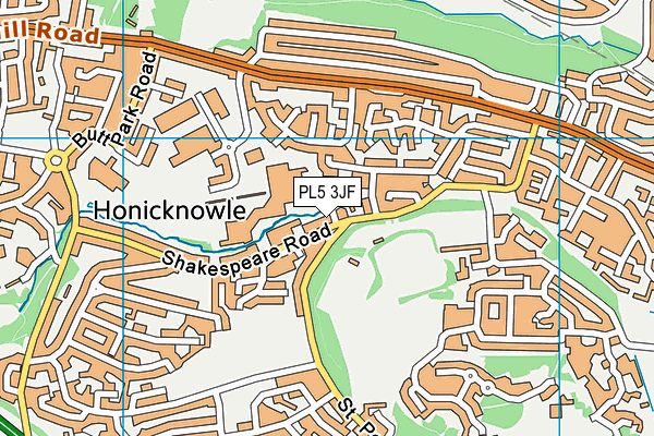 PL5 3JF map - OS VectorMap District (Ordnance Survey)