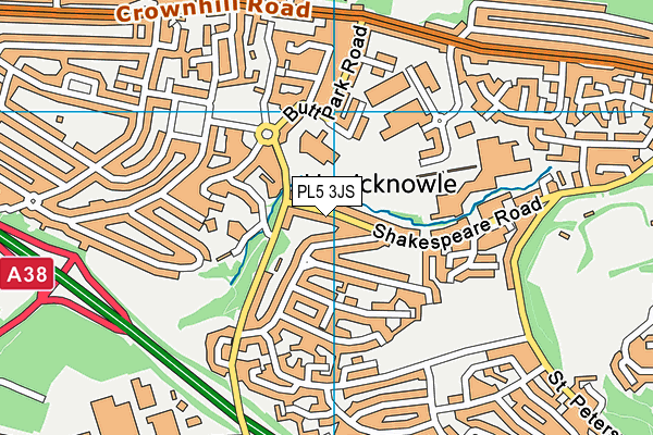 PL5 3JS map - OS VectorMap District (Ordnance Survey)