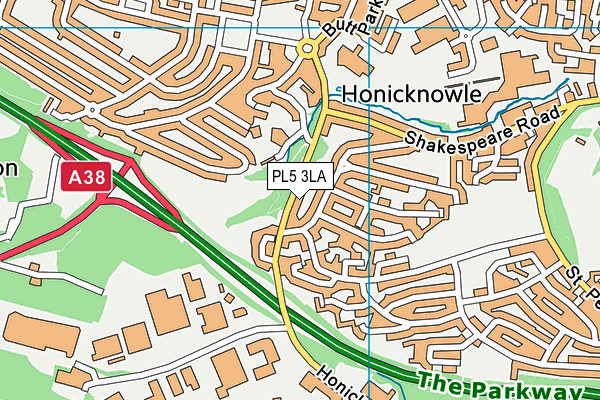 PL5 3LA map - OS VectorMap District (Ordnance Survey)