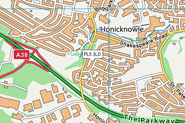 PL5 3LD map - OS VectorMap District (Ordnance Survey)