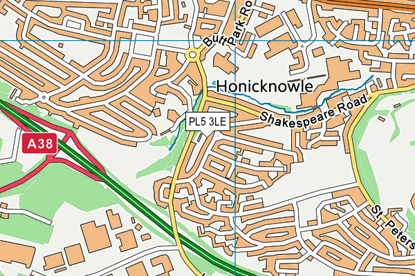 PL5 3LE map - OS VectorMap District (Ordnance Survey)