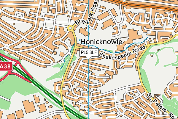 PL5 3LF map - OS VectorMap District (Ordnance Survey)