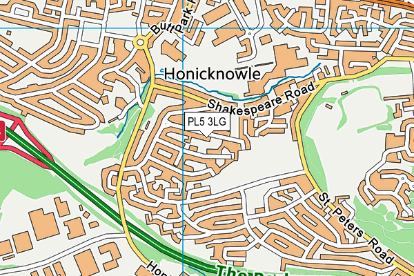 PL5 3LG map - OS VectorMap District (Ordnance Survey)