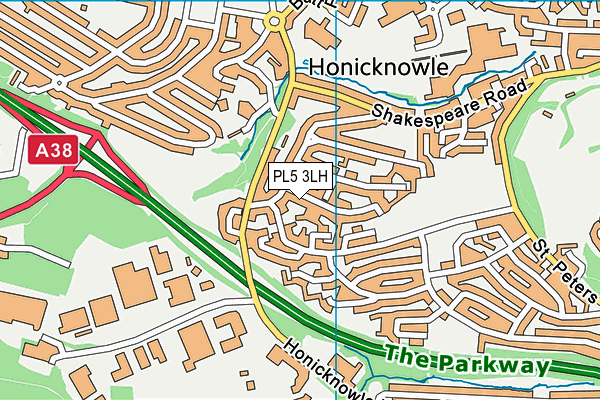 PL5 3LH map - OS VectorMap District (Ordnance Survey)