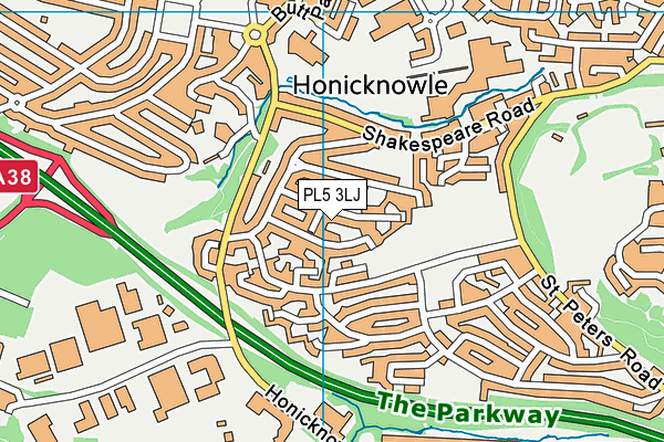 PL5 3LJ map - OS VectorMap District (Ordnance Survey)