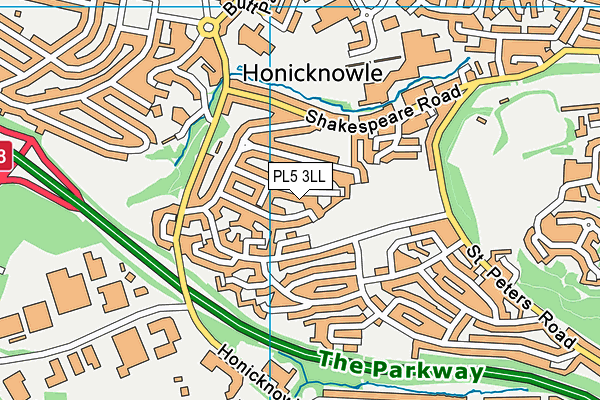 PL5 3LL map - OS VectorMap District (Ordnance Survey)