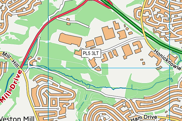 PL5 3LT map - OS VectorMap District (Ordnance Survey)