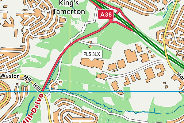 PL5 3LX map - OS VectorMap District (Ordnance Survey)