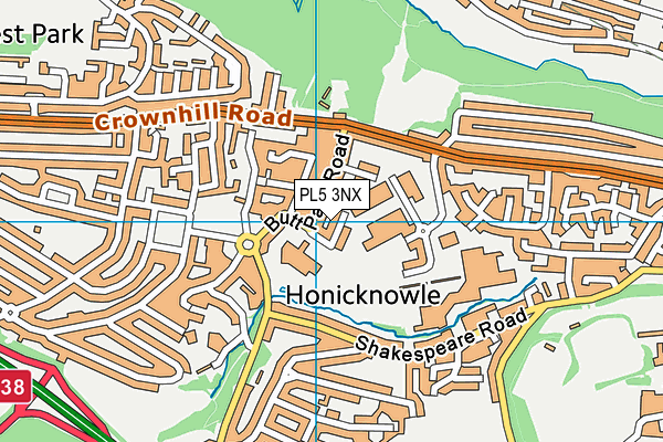 PL5 3NX map - OS VectorMap District (Ordnance Survey)