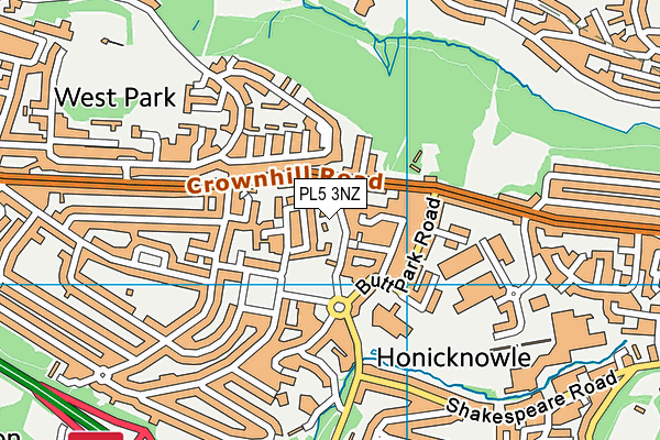 PL5 3NZ map - OS VectorMap District (Ordnance Survey)