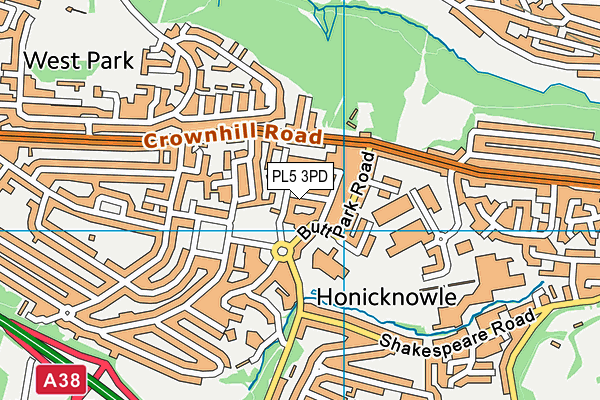 PL5 3PD map - OS VectorMap District (Ordnance Survey)