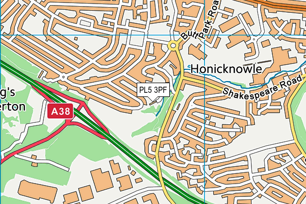 PL5 3PF map - OS VectorMap District (Ordnance Survey)