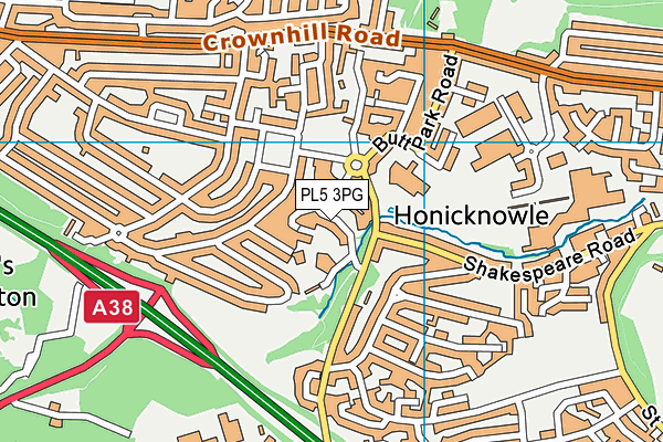 PL5 3PG map - OS VectorMap District (Ordnance Survey)