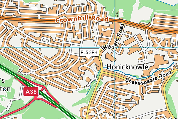 PL5 3PH map - OS VectorMap District (Ordnance Survey)