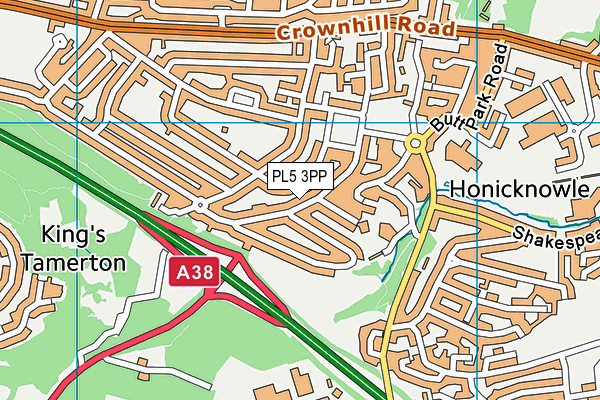 PL5 3PP map - OS VectorMap District (Ordnance Survey)