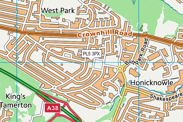 PL5 3PX map - OS VectorMap District (Ordnance Survey)