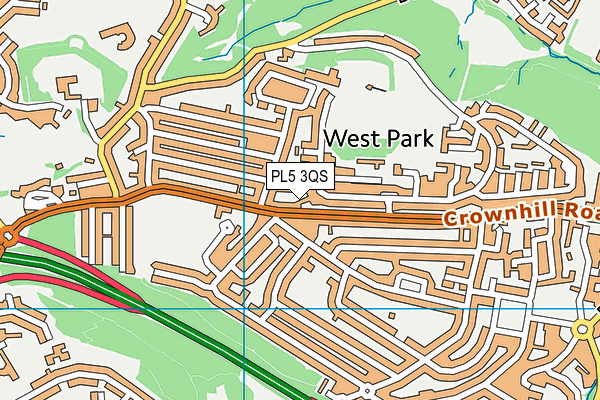 PL5 3QS map - OS VectorMap District (Ordnance Survey)