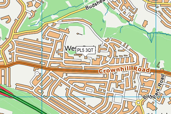 PL5 3QT map - OS VectorMap District (Ordnance Survey)