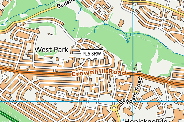 PL5 3RW map - OS VectorMap District (Ordnance Survey)