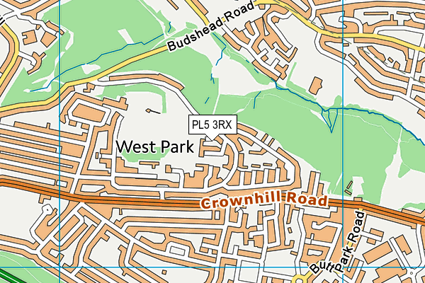 PL5 3RX map - OS VectorMap District (Ordnance Survey)