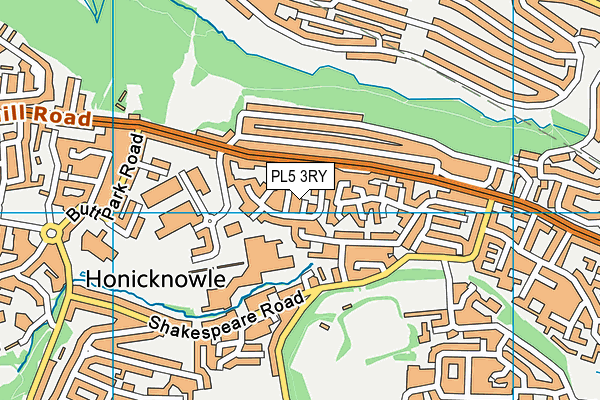 PL5 3RY map - OS VectorMap District (Ordnance Survey)