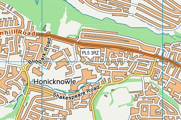 PL5 3RZ map - OS VectorMap District (Ordnance Survey)