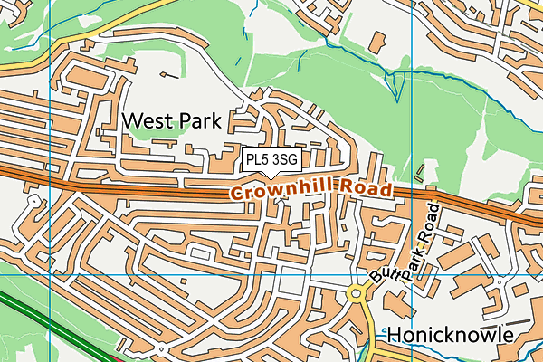 PL5 3SG map - OS VectorMap District (Ordnance Survey)