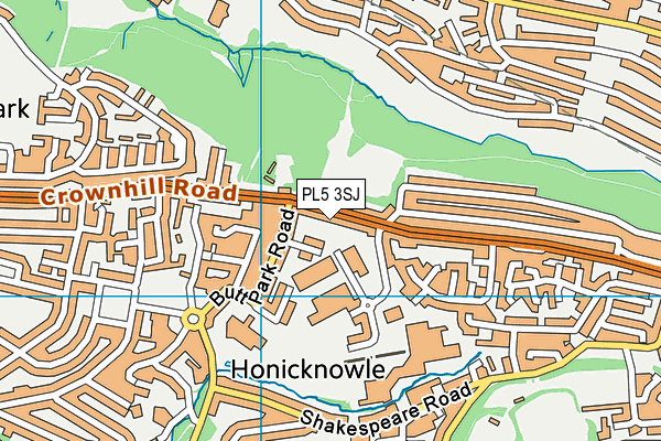 PL5 3SJ map - OS VectorMap District (Ordnance Survey)