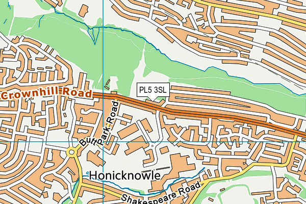 PL5 3SL map - OS VectorMap District (Ordnance Survey)