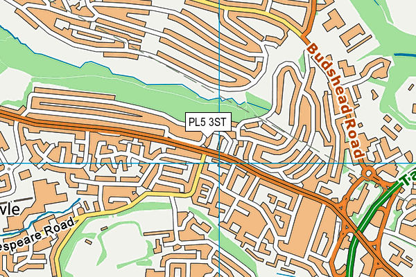 PL5 3ST map - OS VectorMap District (Ordnance Survey)