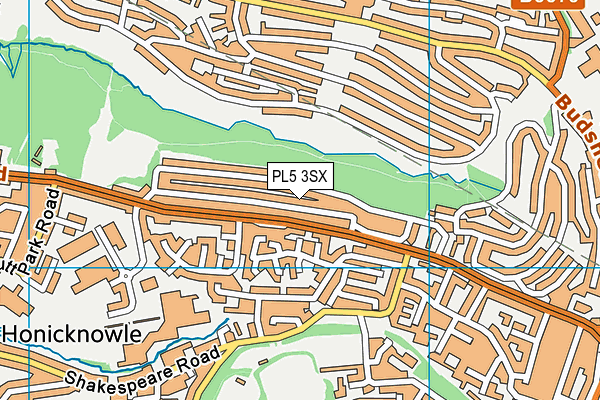 PL5 3SX map - OS VectorMap District (Ordnance Survey)