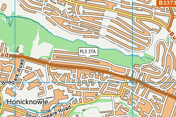 PL5 3TA map - OS VectorMap District (Ordnance Survey)
