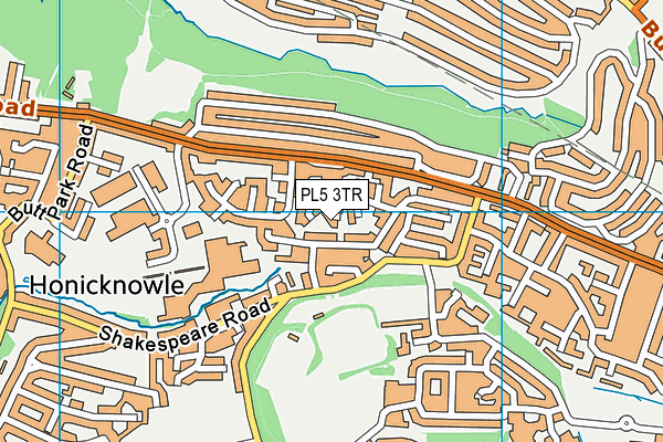 PL5 3TR map - OS VectorMap District (Ordnance Survey)