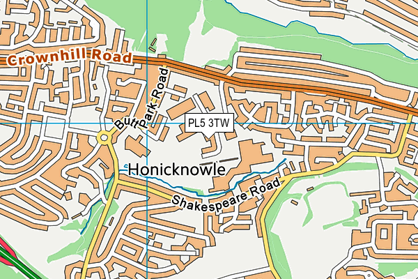 PL5 3TW map - OS VectorMap District (Ordnance Survey)