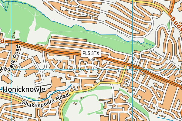 PL5 3TX map - OS VectorMap District (Ordnance Survey)