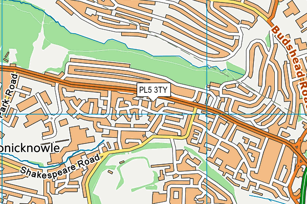 PL5 3TY map - OS VectorMap District (Ordnance Survey)