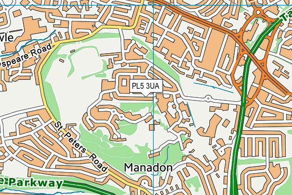 PL5 3UA map - OS VectorMap District (Ordnance Survey)