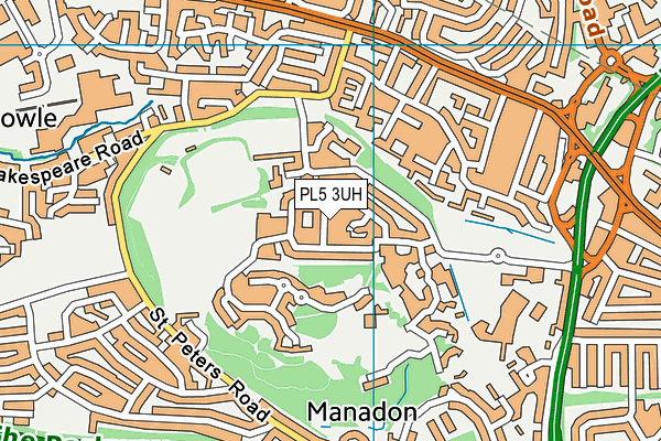 PL5 3UH map - OS VectorMap District (Ordnance Survey)
