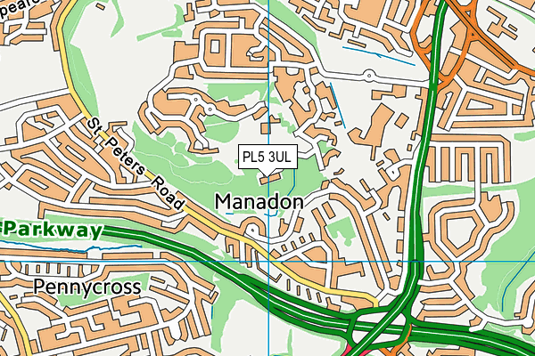 PL5 3UL map - OS VectorMap District (Ordnance Survey)