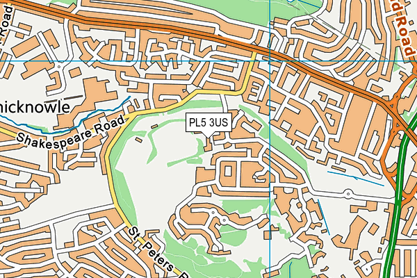 PL5 3US map - OS VectorMap District (Ordnance Survey)