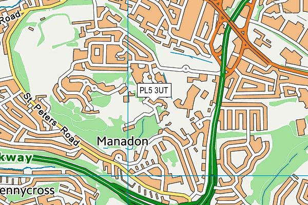 PL5 3UT map - OS VectorMap District (Ordnance Survey)