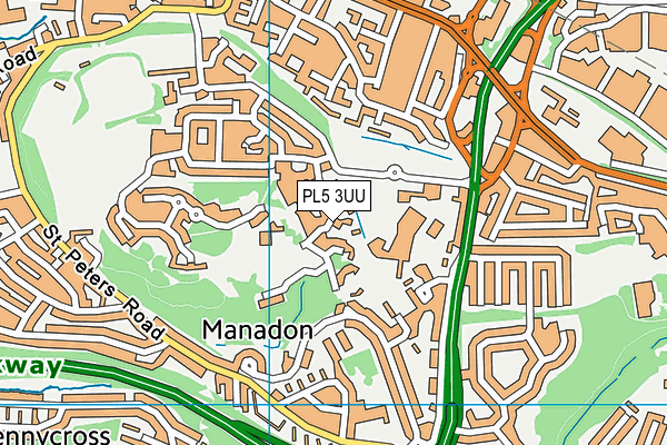 PL5 3UU map - OS VectorMap District (Ordnance Survey)