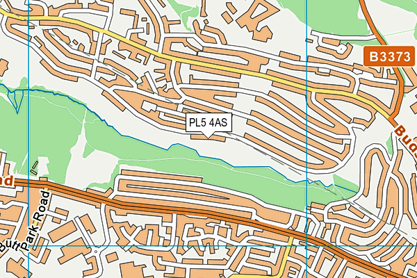 PL5 4AS map - OS VectorMap District (Ordnance Survey)