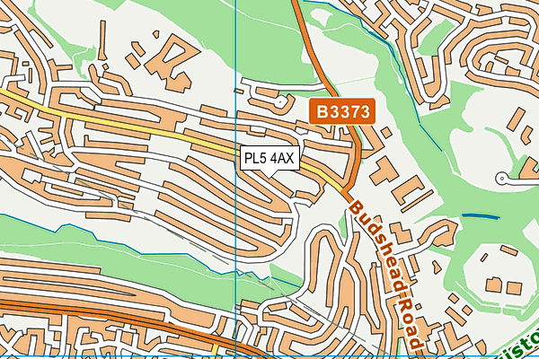 PL5 4AX map - OS VectorMap District (Ordnance Survey)