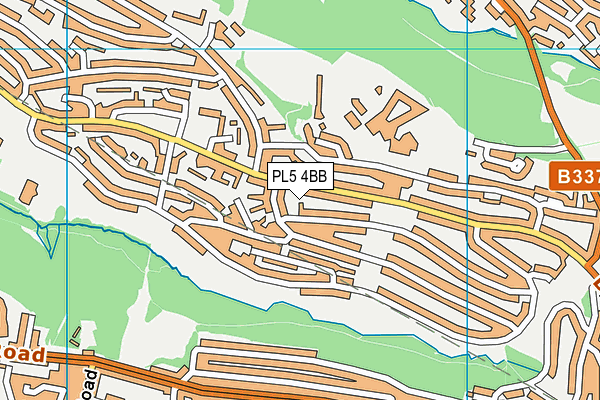 PL5 4BB map - OS VectorMap District (Ordnance Survey)